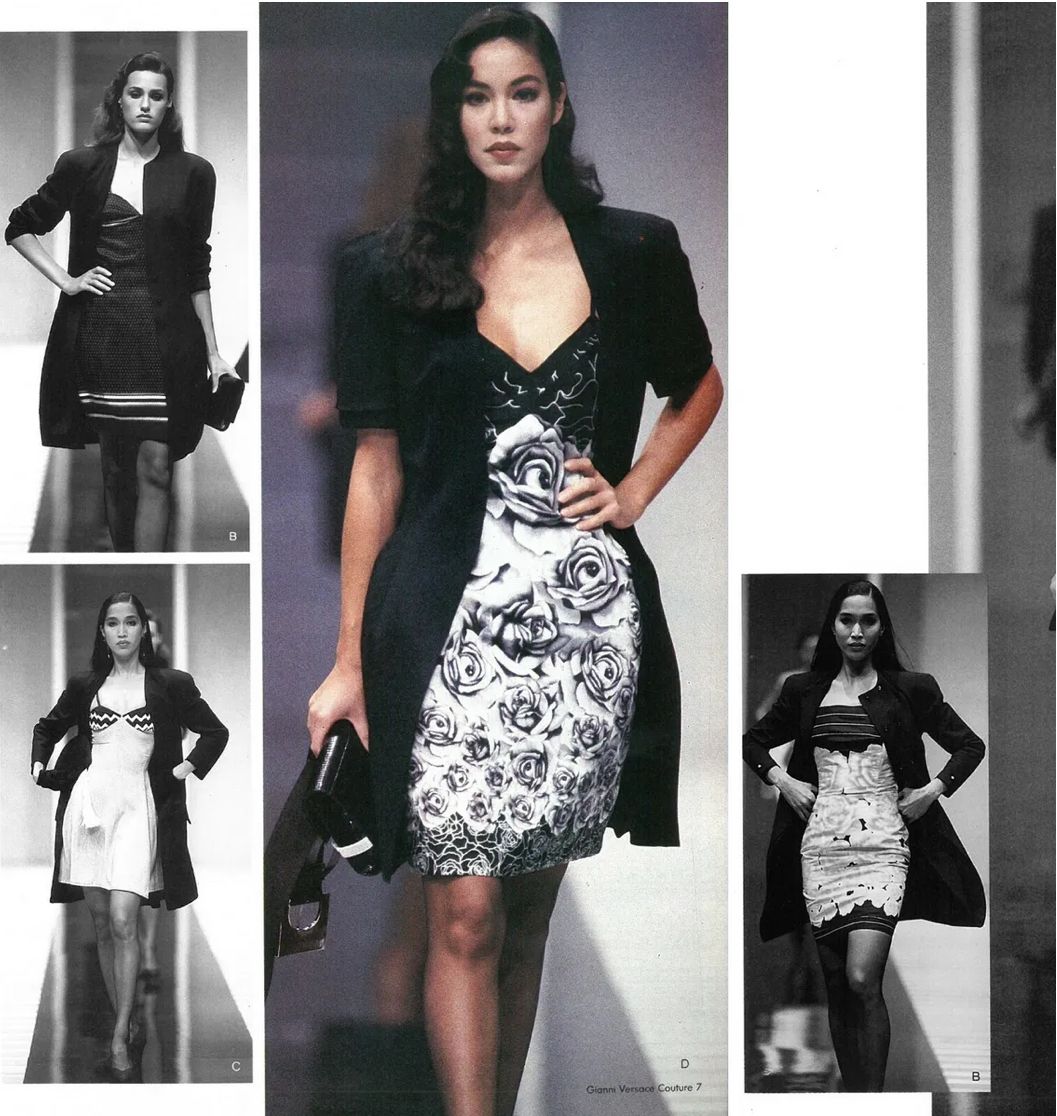 SS 1988 Roses Silk Dress