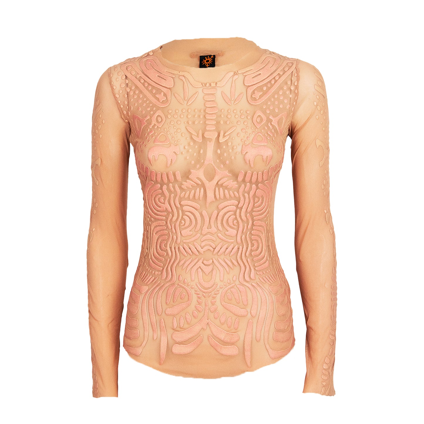 SS 1996 Trompe-l'œil Pink Mesh Top