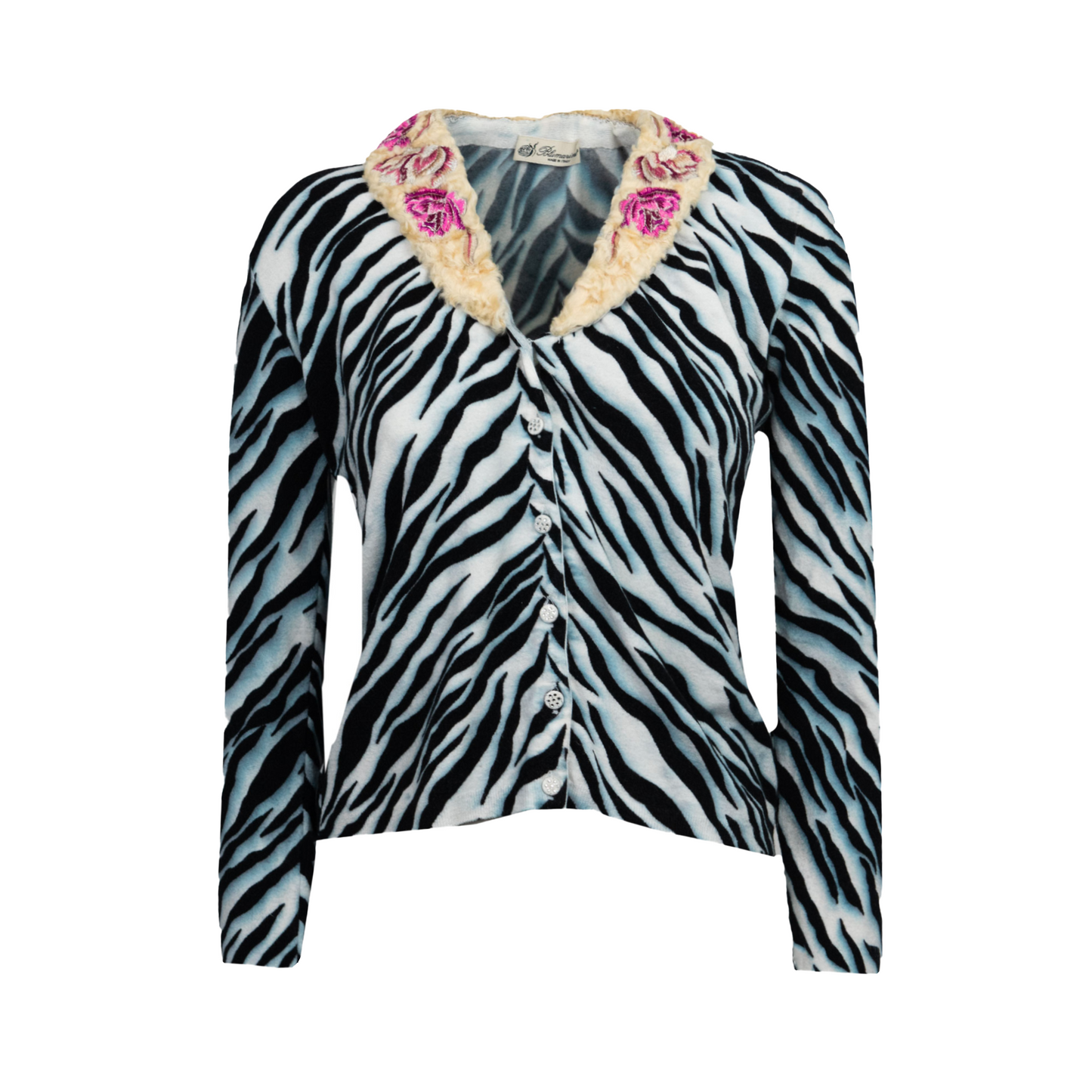 00's Zebra Fur Cardigan