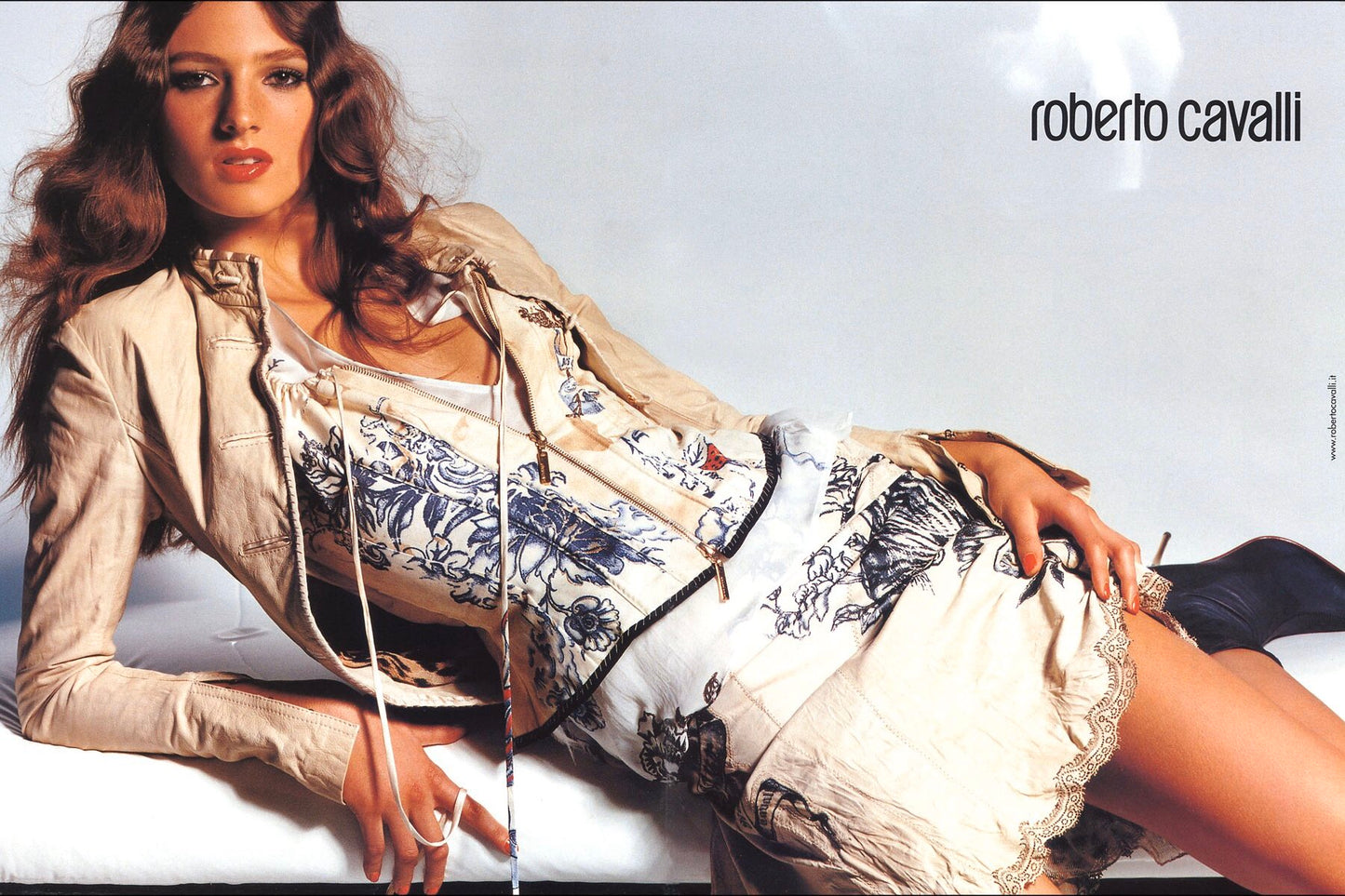 SS 2003 Tattoo Multicolored Silk Skirt
