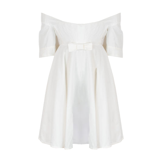 SS 1994 White Cotton Dress with Built-in Corset