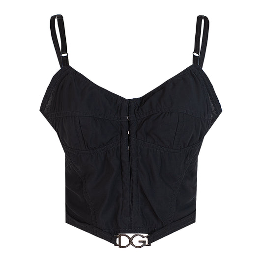 FW 1999 Metallic Logo Bustier