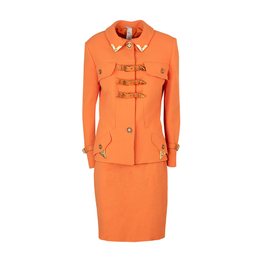 FW 1992 Orange Bondage Tailleur
