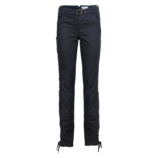FW 2002 Embellished Plate Logo Pants