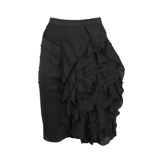 SS 2003 Rouches Silk Skirt