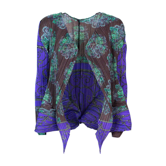 FW 2005 Rare Print Plisse Jacket