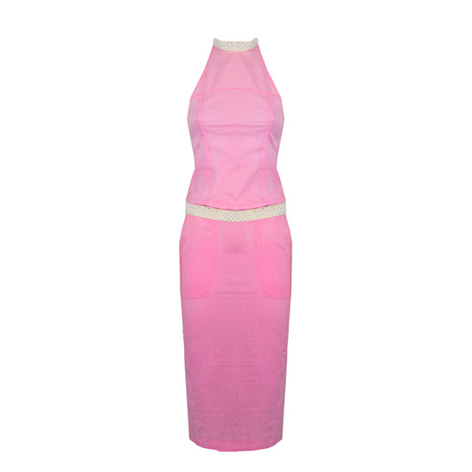SS 2000 Pink Cotton Two-Piece Set