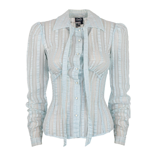 SS 2006 Sheer Light Blue Shirt