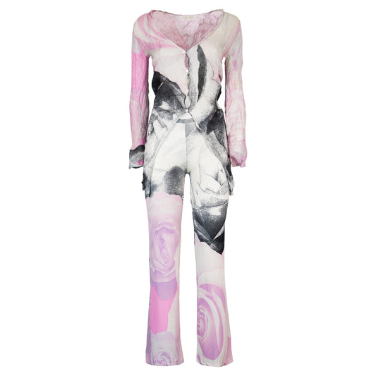 SS 2000 Cardigan and Trousers Roses Set