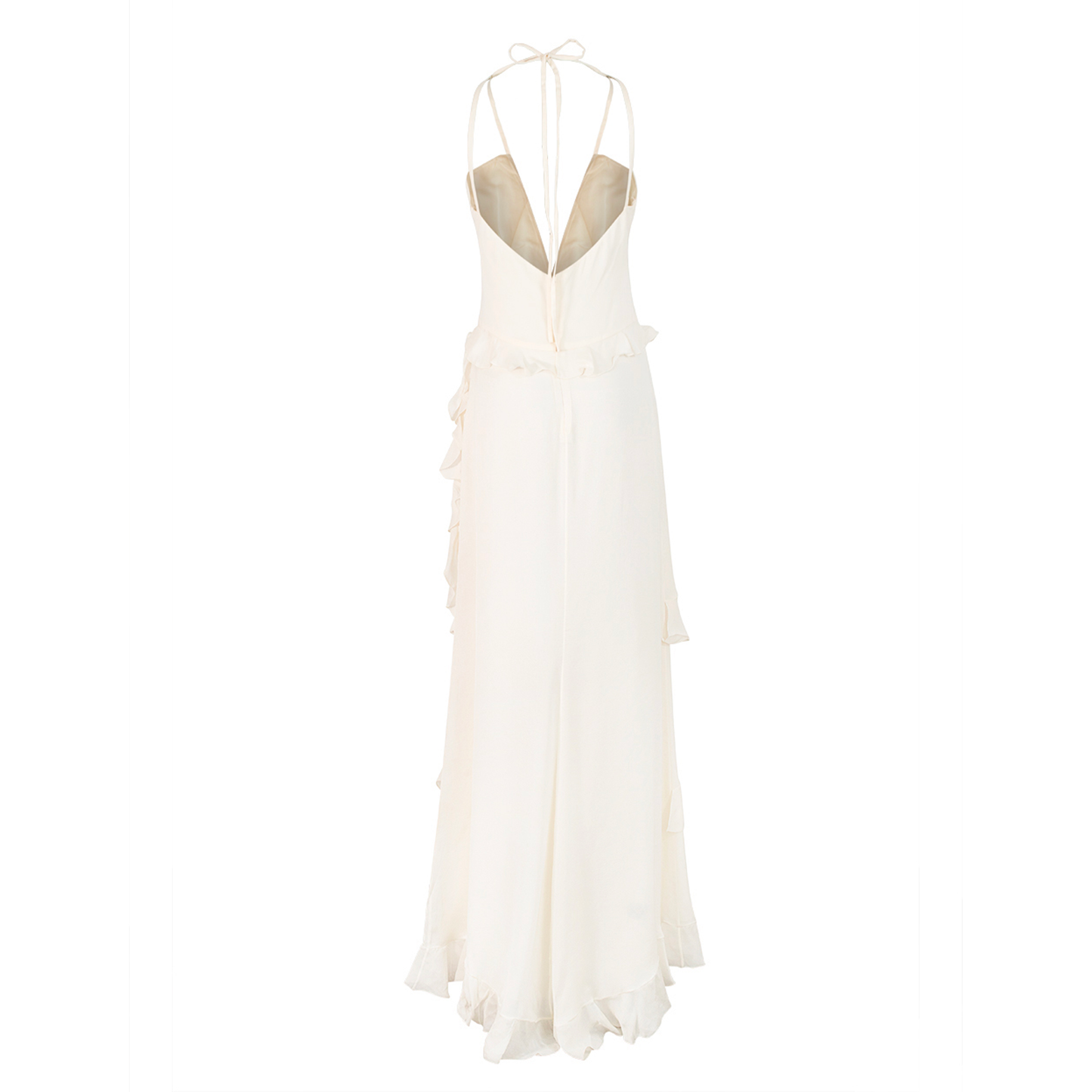 SS 2005 Runway Ivory Layered Fringe Dress