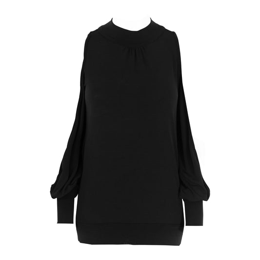 FW 1994 Black Mini Dress with Puff Sleeves