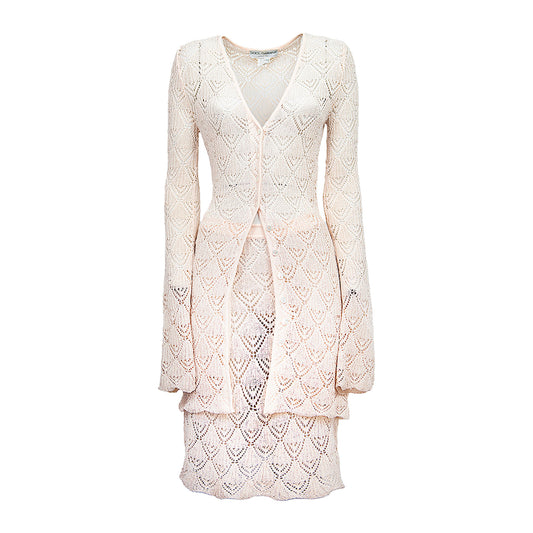 SS 1997 Crochet Cream Set