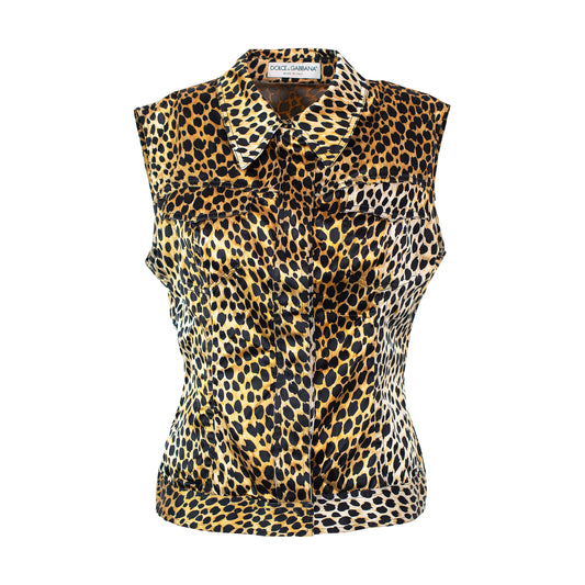 SS 1996 Leopard Corset Shirt