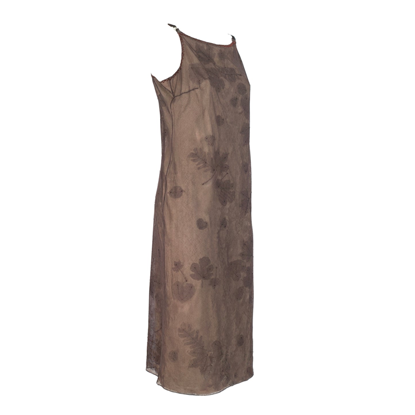 FW 1999 Mesh Dress with Leaves & Beads