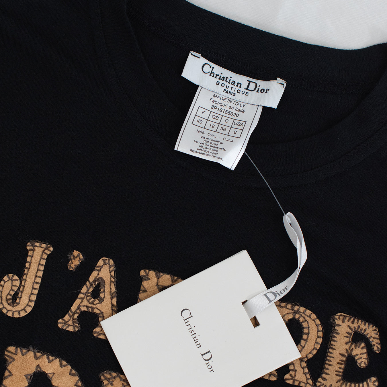 FW 2002 J’Adore Dior Black T-Shirt