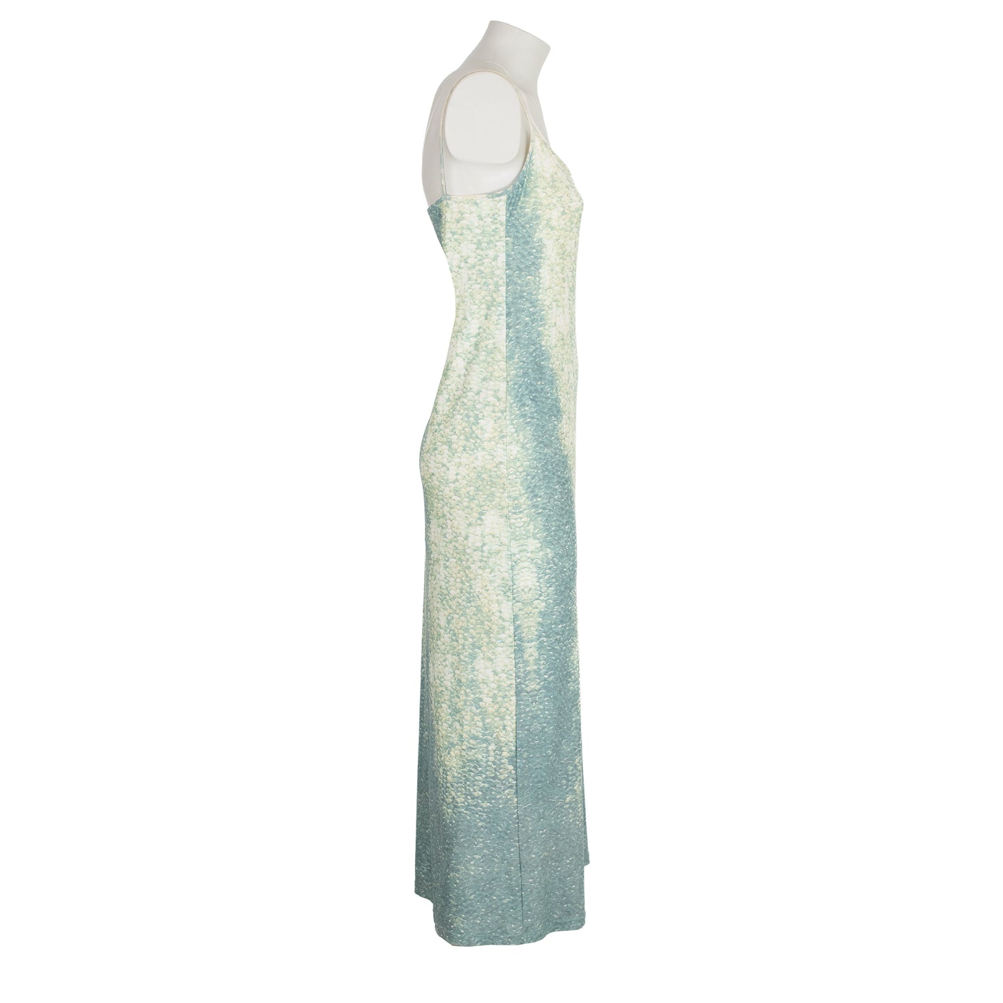 SS 1999 Gradient Aqua Snakeskin Dress