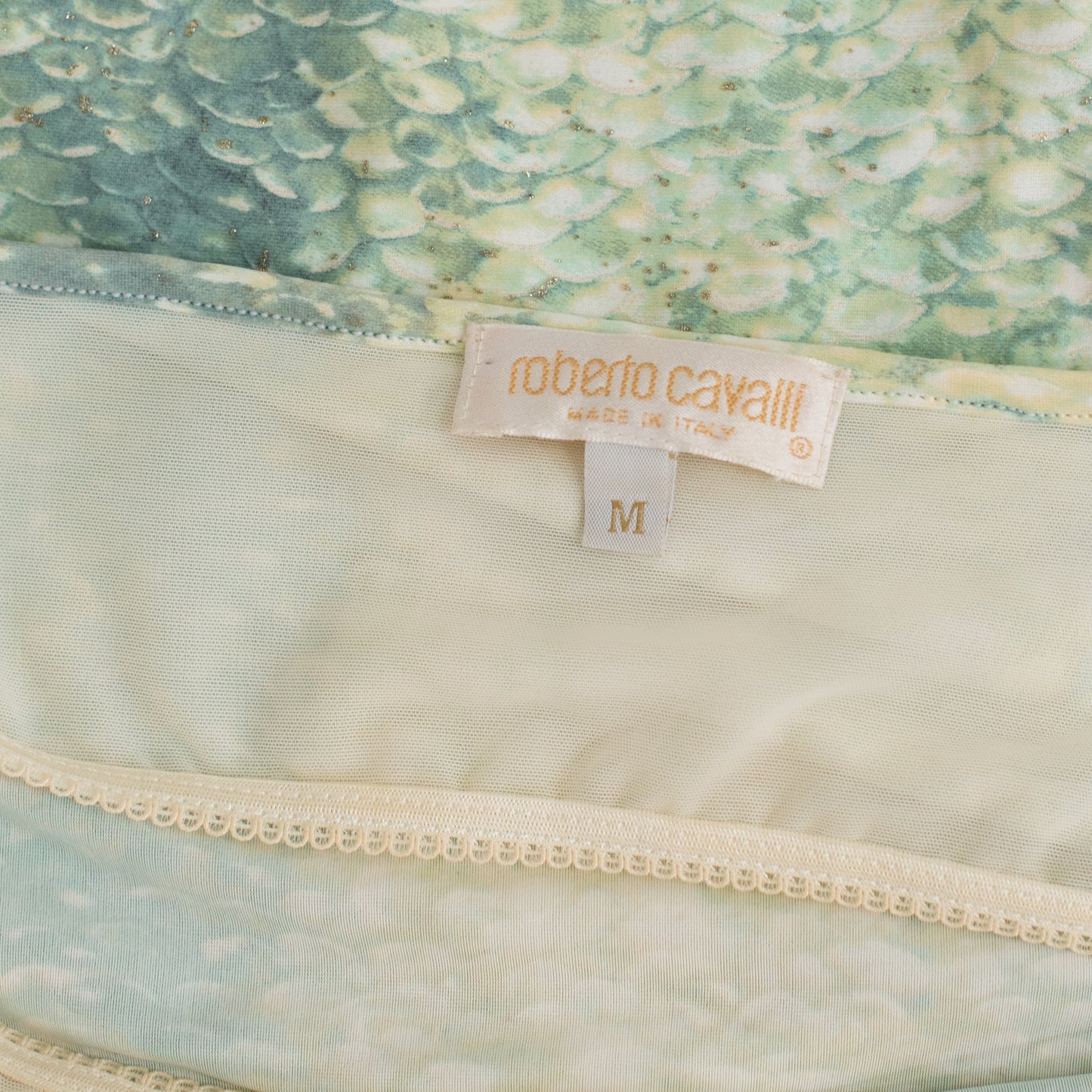 SS 1999 Gradient Aqua Snakeskin Dress