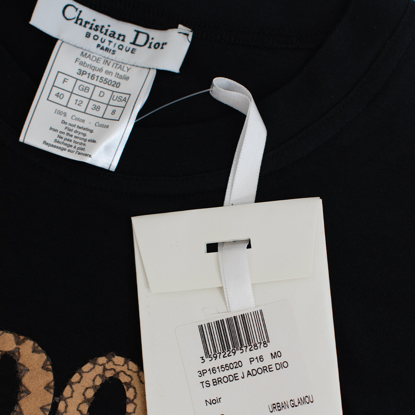 FW 2002 J’Adore Dior Black T-Shirt