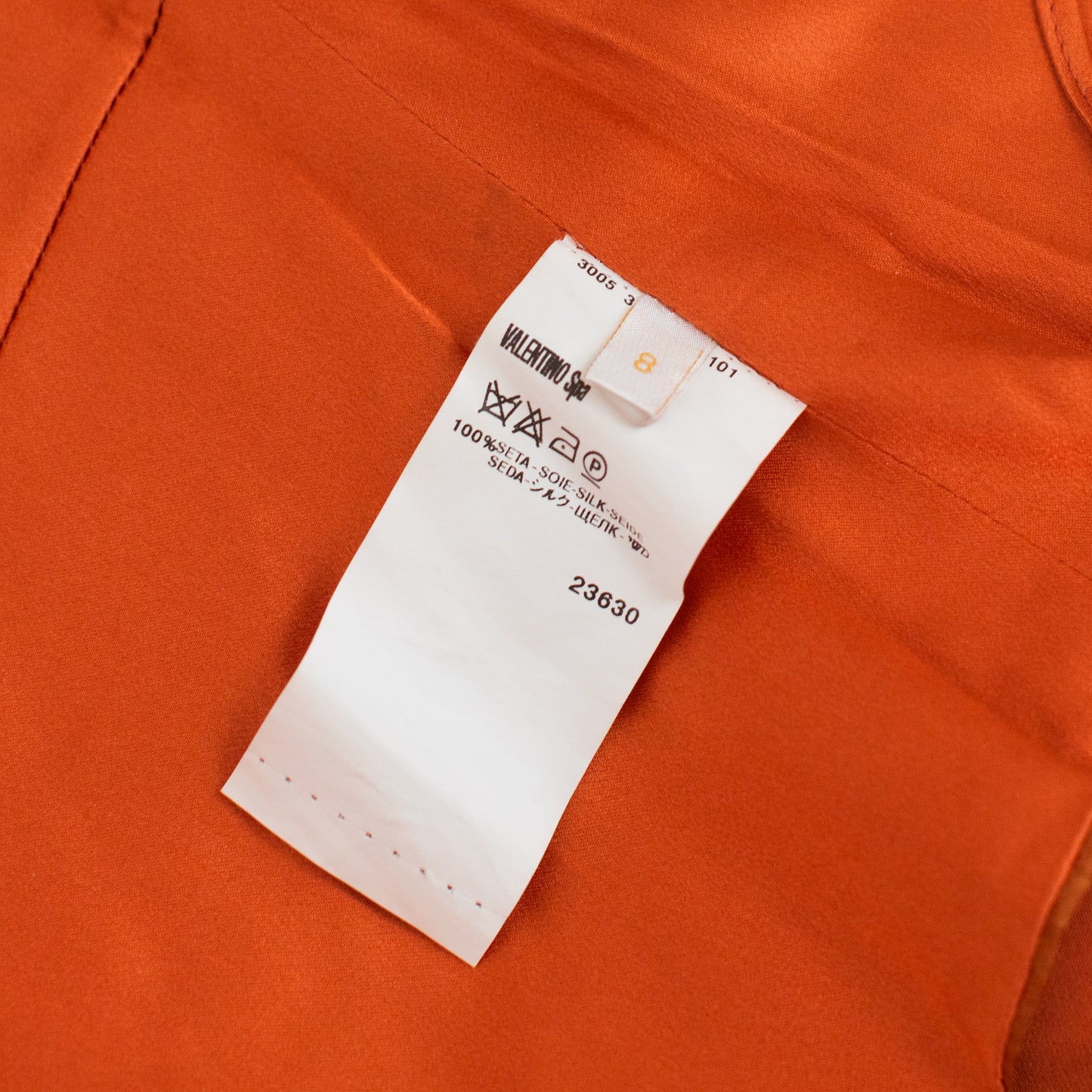 SS 2005 Orange Silk Dress with Pink Bow