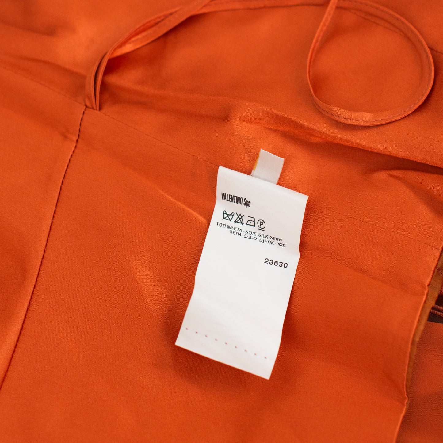 SS 2005 Orange Silk Dress with Pink Bow