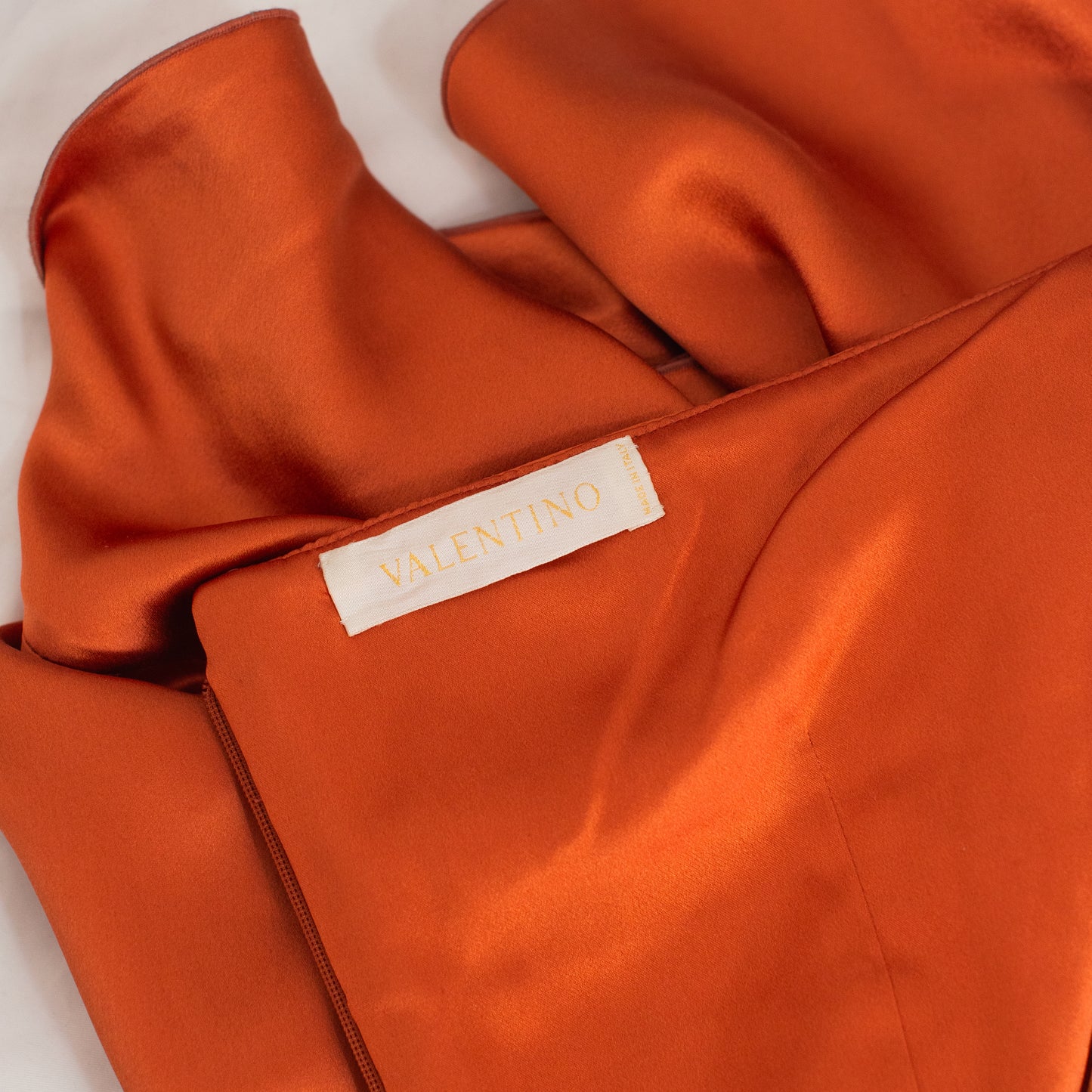 SS 2005 Orange Silk Dress with Pink Bow