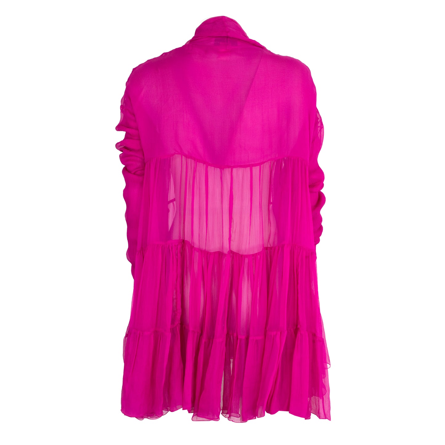 SS 1991 Fuchsia Silk Shirt Dress