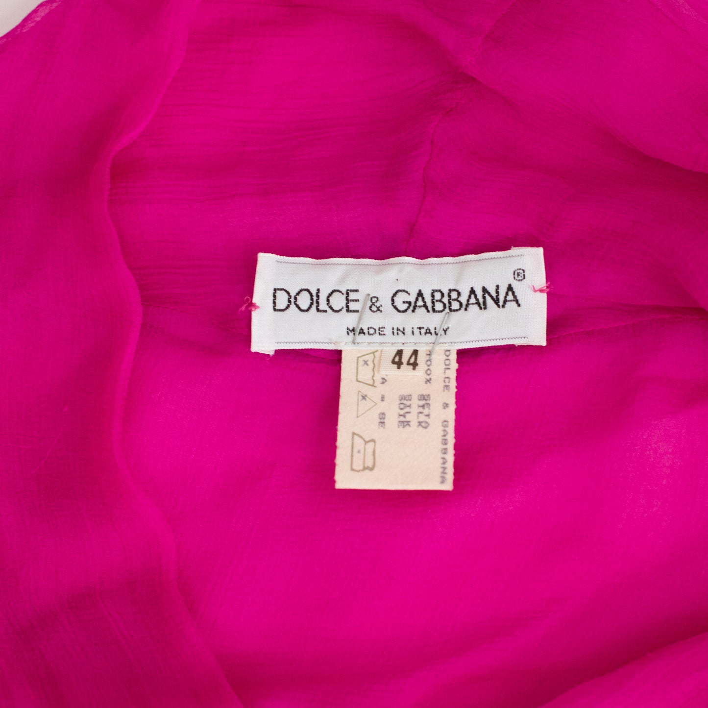 SS 1991 Fuchsia Silk Shirt Dress