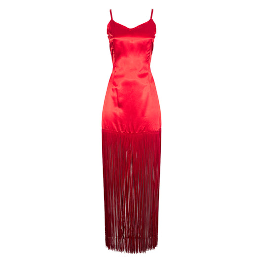 FW 1992 Satin Red Dress