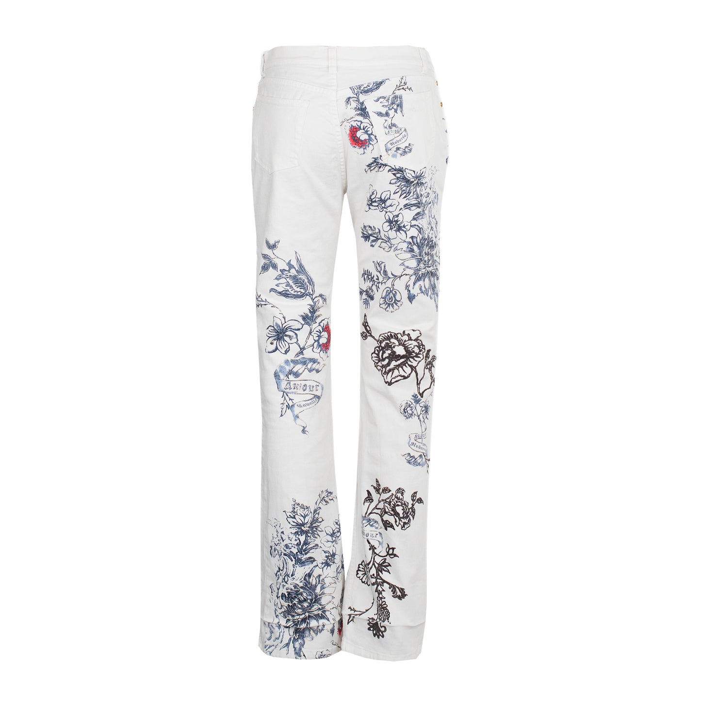 SS 2003 White Tattoo Jeans