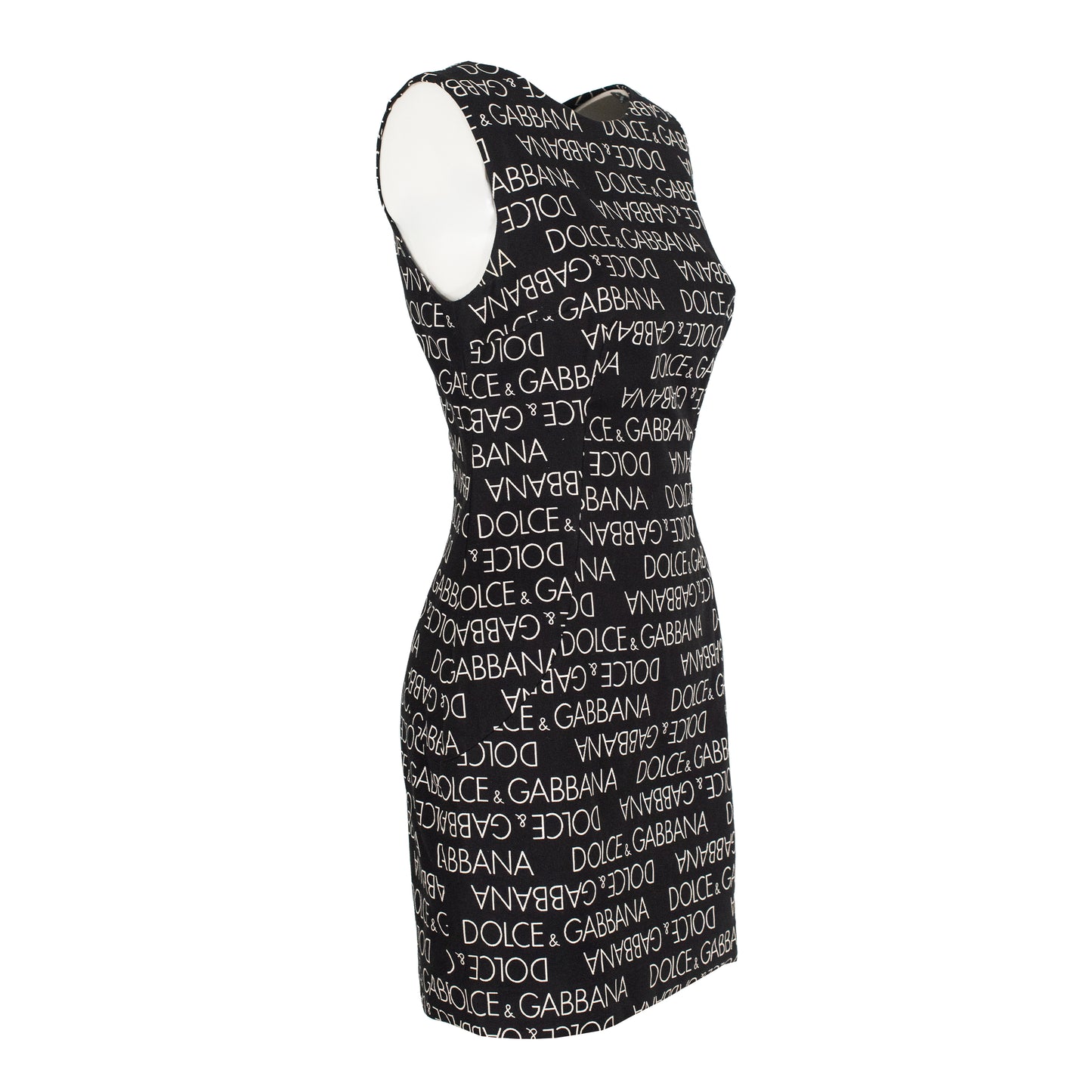 SS 1995 Black Logo Lettering Dress