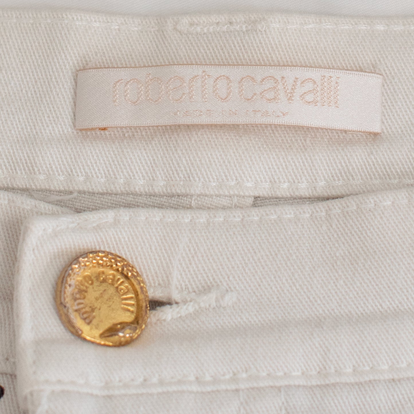 SS 2003 White Tattoo Jeans