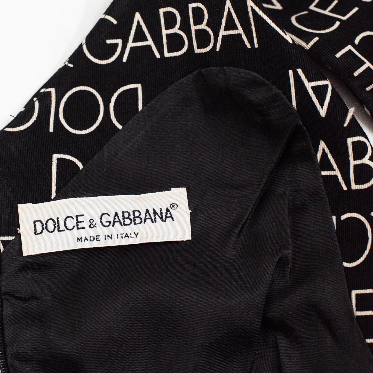 SS 1995 Black Logo Lettering Dress