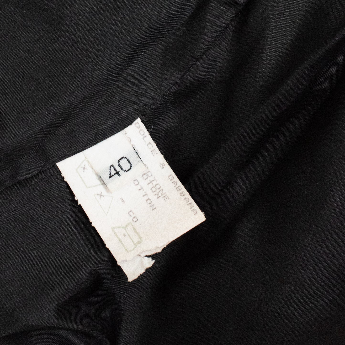 SS 1995 Black Logo Lettering Dress