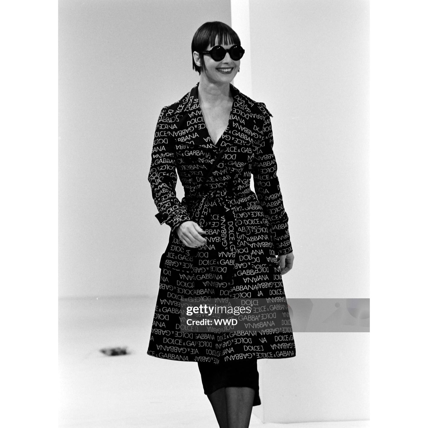 SS 1995 Black Logo Lettering Dress