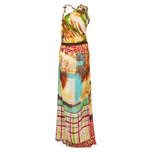 SS 2007 Religious French Saint Charm Silk Dress