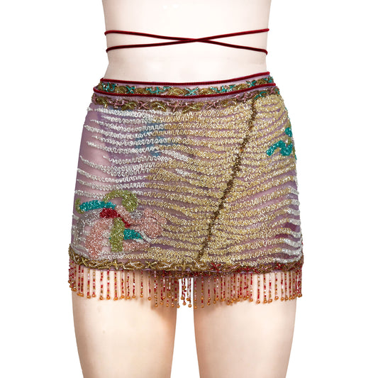 SS 2000 Embellished Wrap Mini Skirt