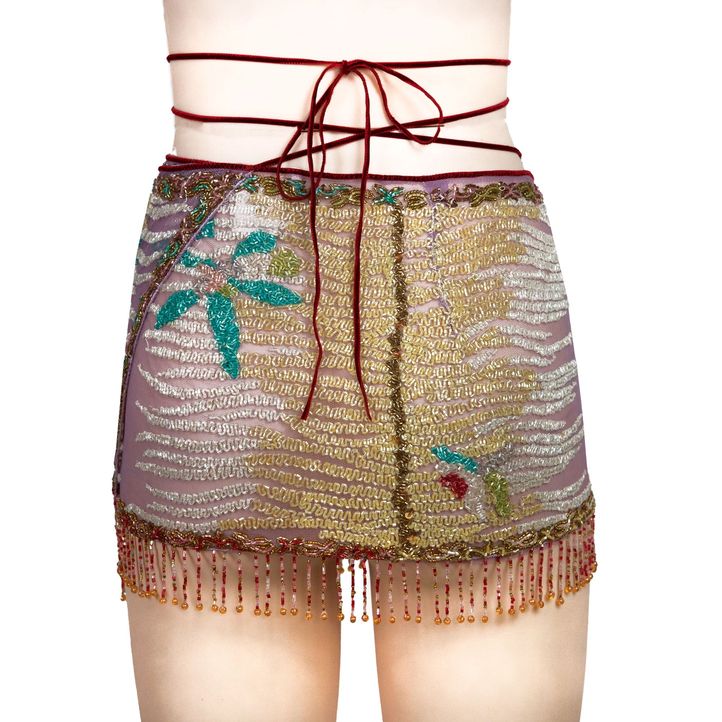 SS 2000 Embellished Wrap Mini Skirt