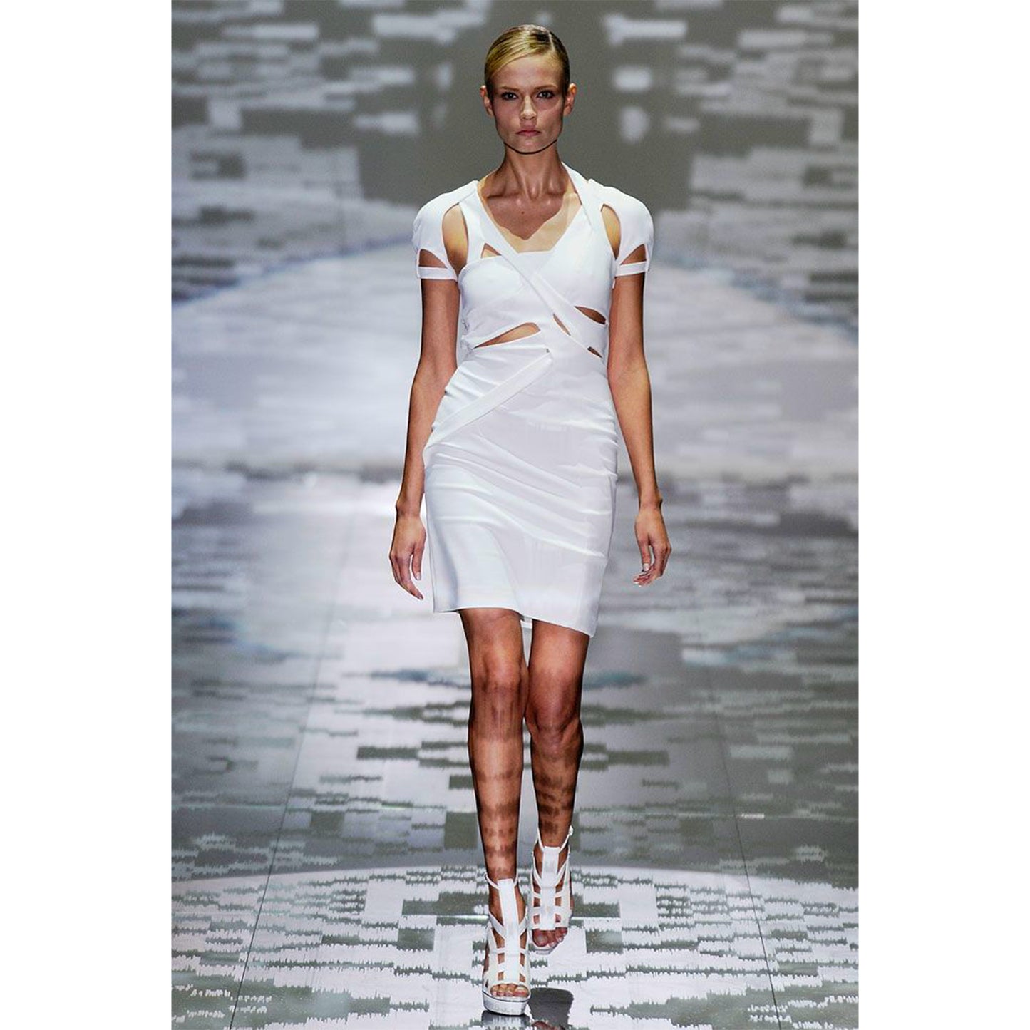 Runway SS 2010 Structured Dress with Cut-Out Sleeves