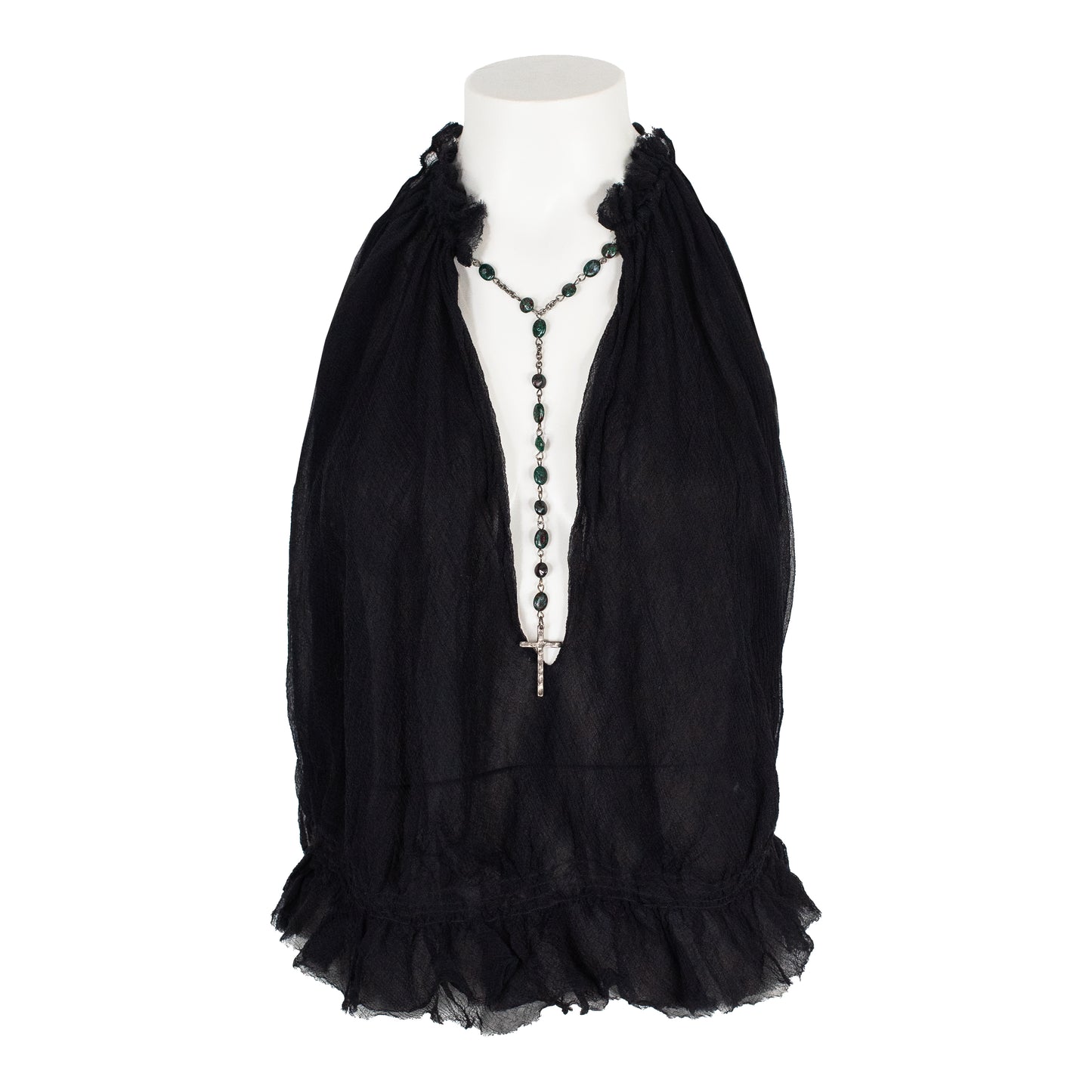 Runway SS 2003 Rosary Embellished Silk Top