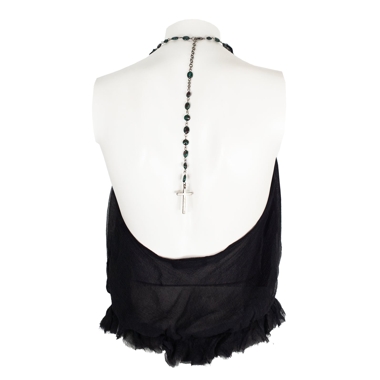 Runway SS 2003 Rosary Embellished Silk Top