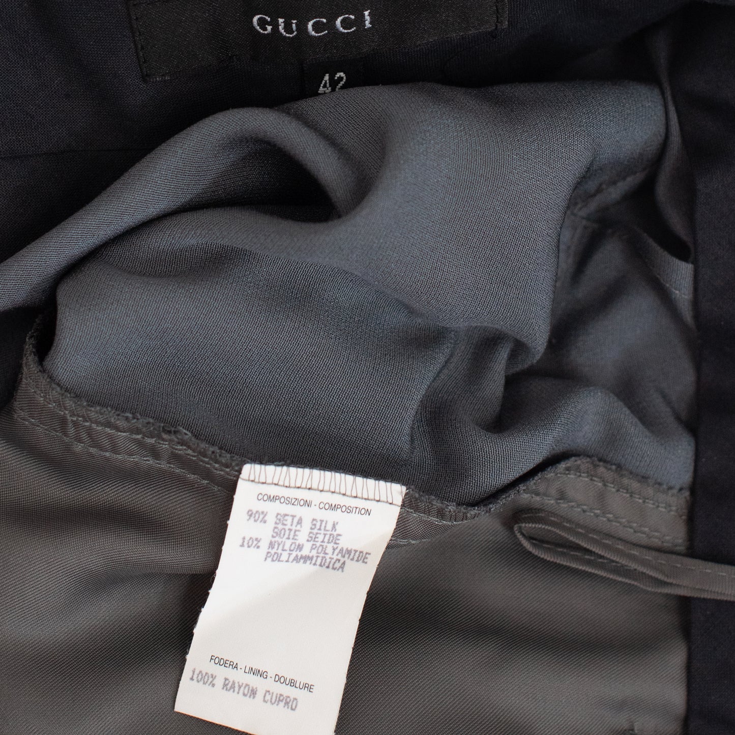 FW 1998 Black Mesh Skirt with Grey Underskirt