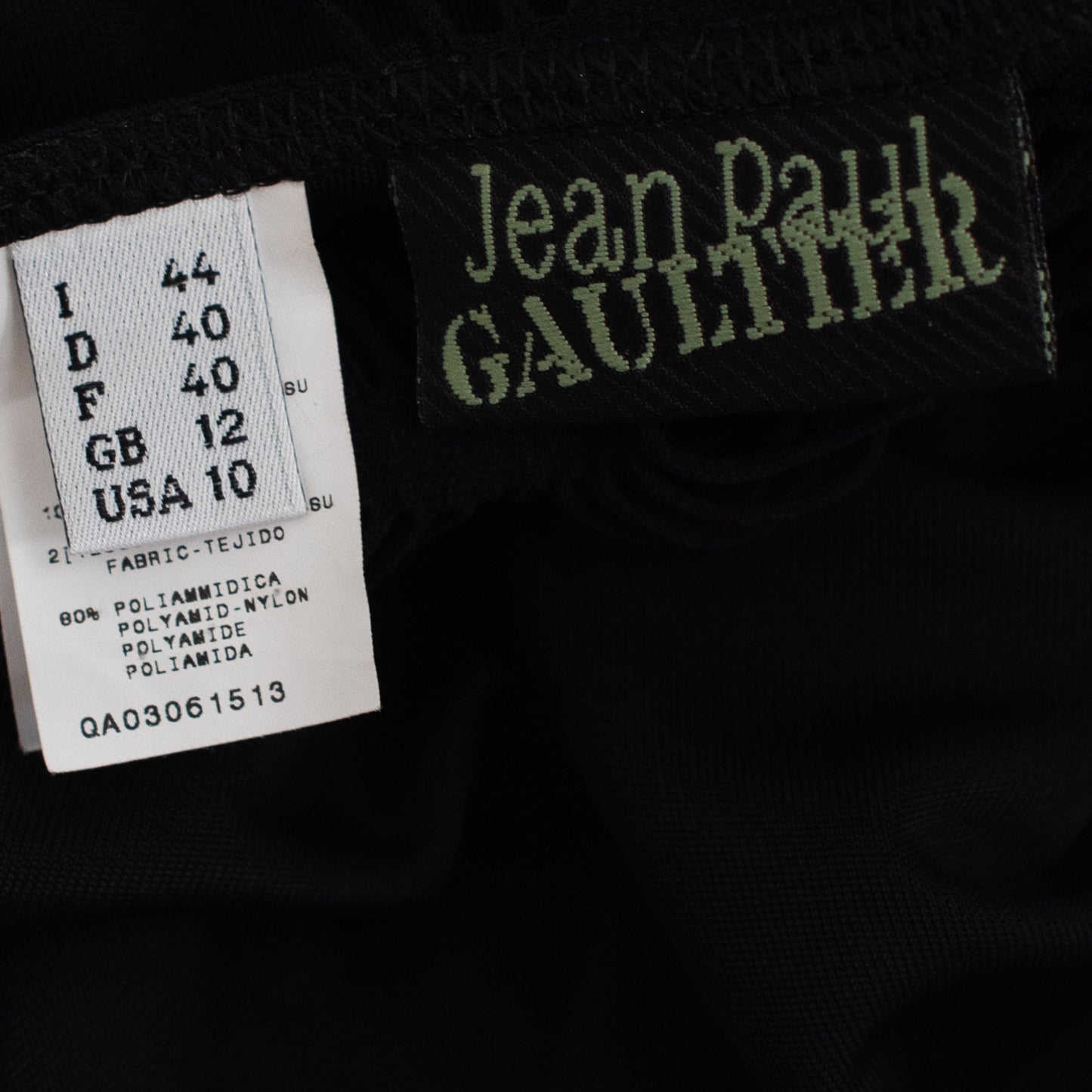 SS 2001 Black Salopette Dress