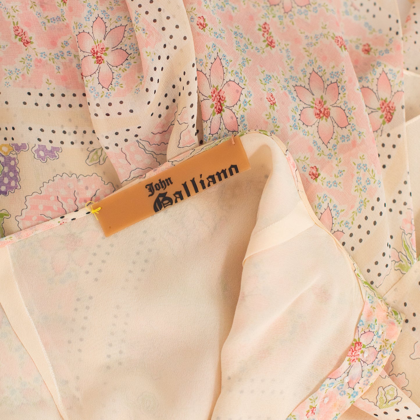 SS 2004 Long Floral Silk Skirt