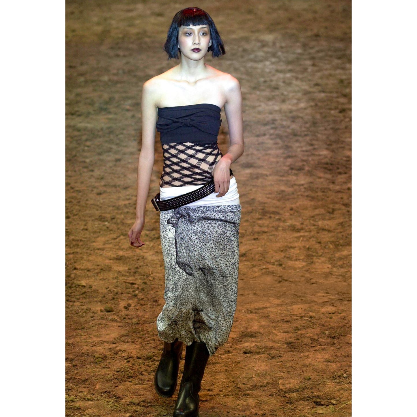 SS 2001 Black Salopette Dress