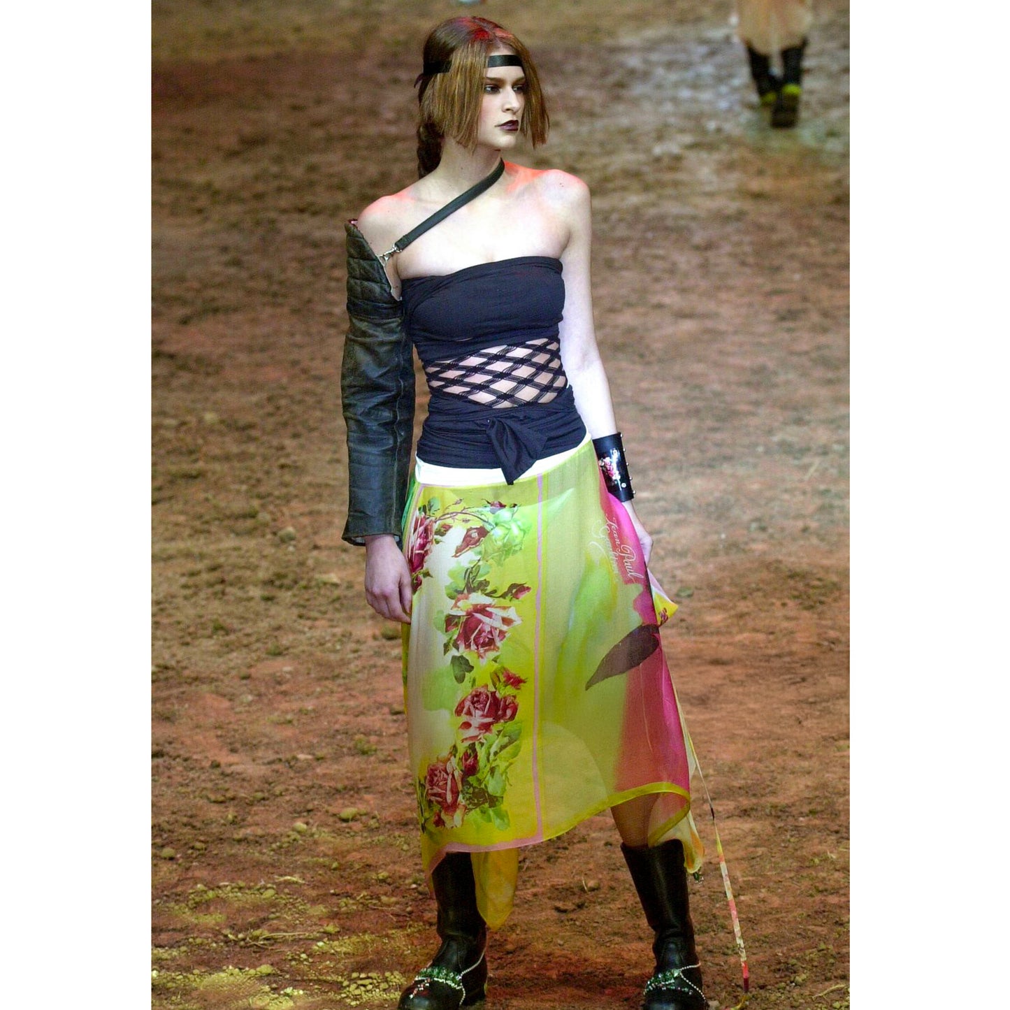 SS 2001 Black Salopette Dress