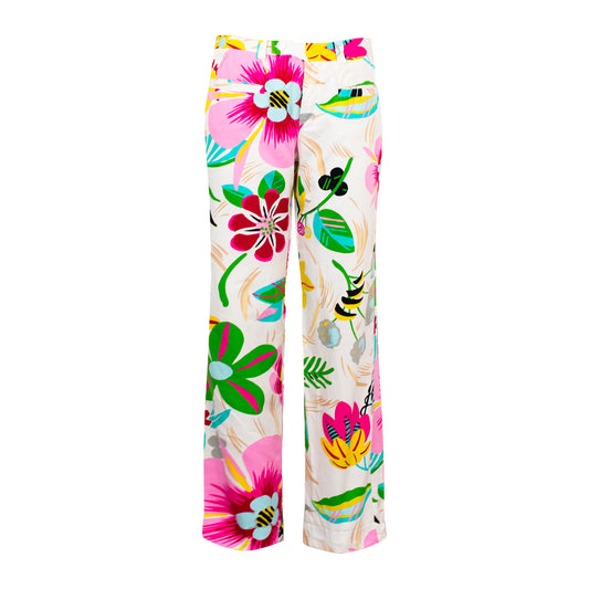 SS 1999 White Floral Trousers