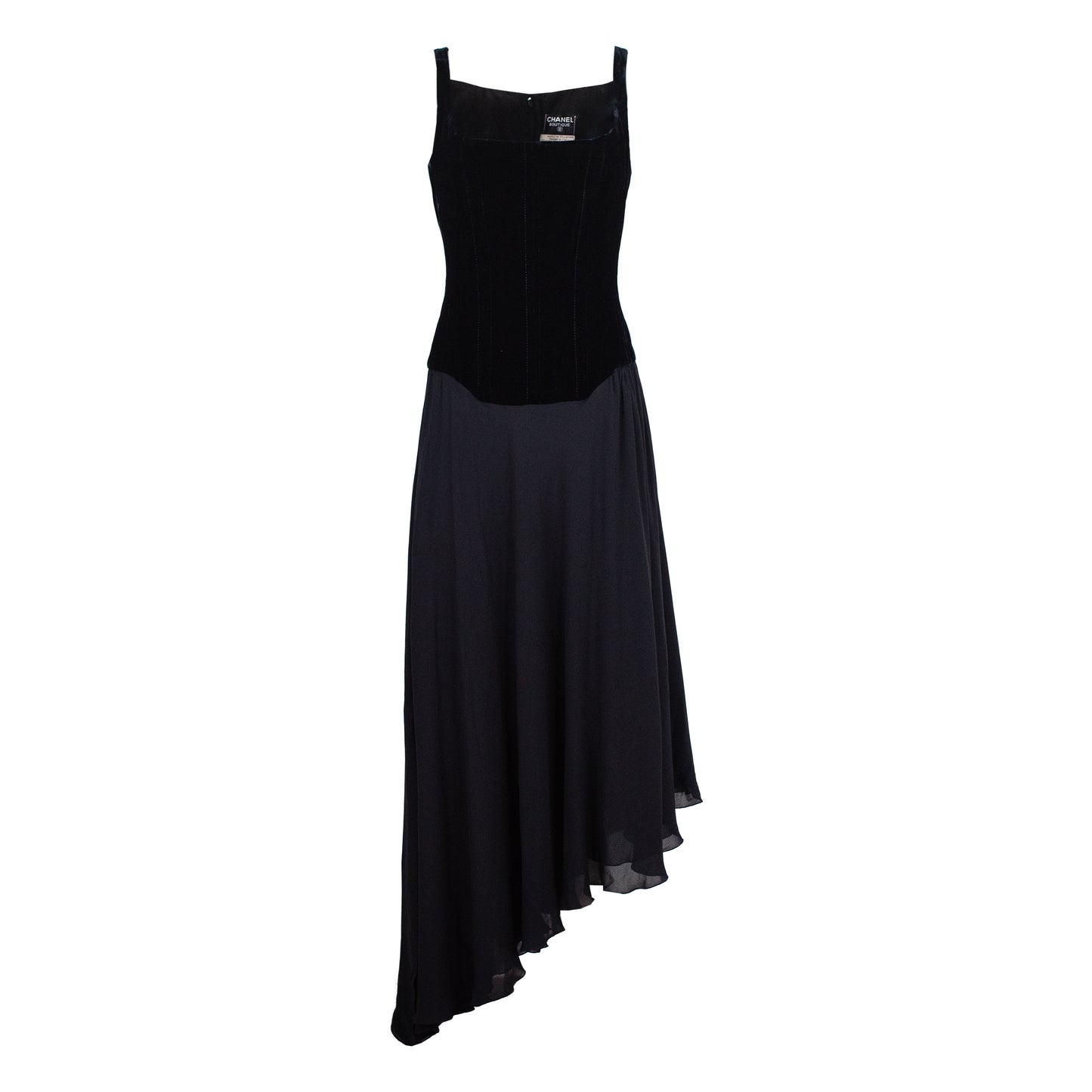 FW 1993 Long Black Corset Dress