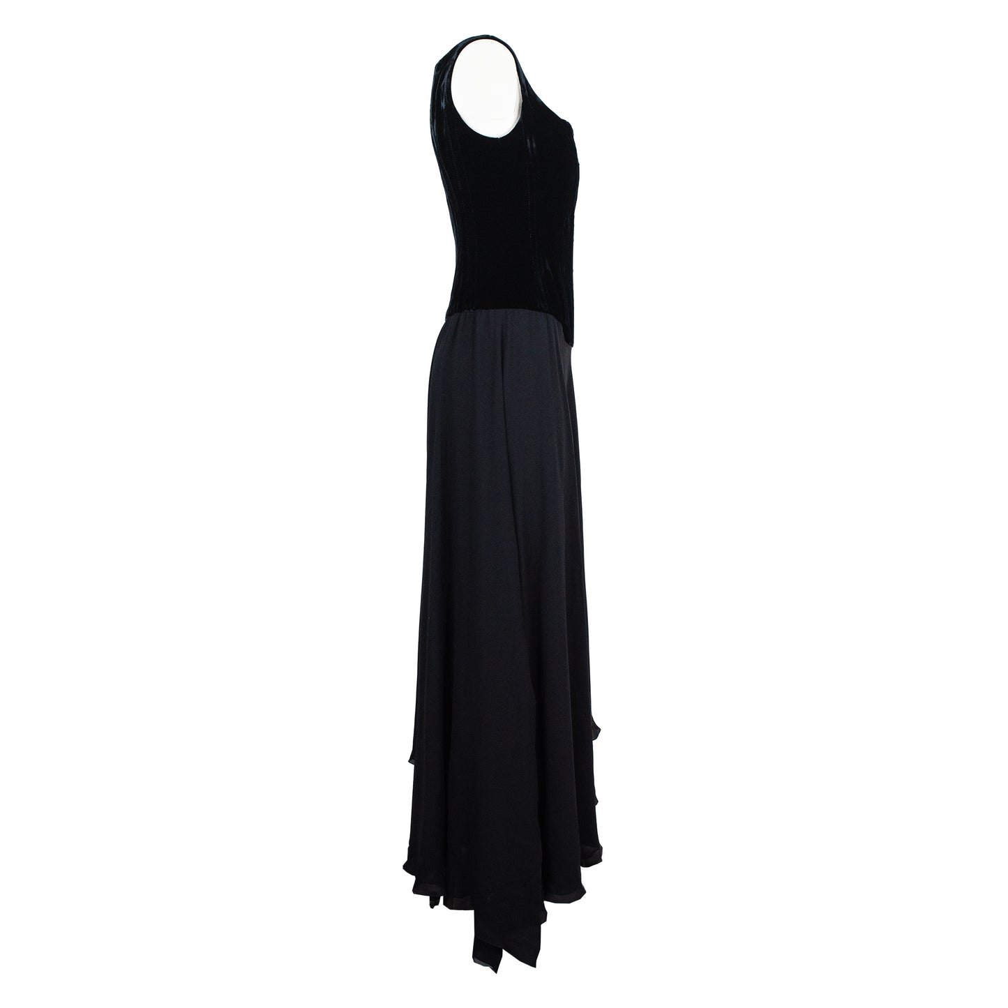 FW 1993 Long Black Corset Dress