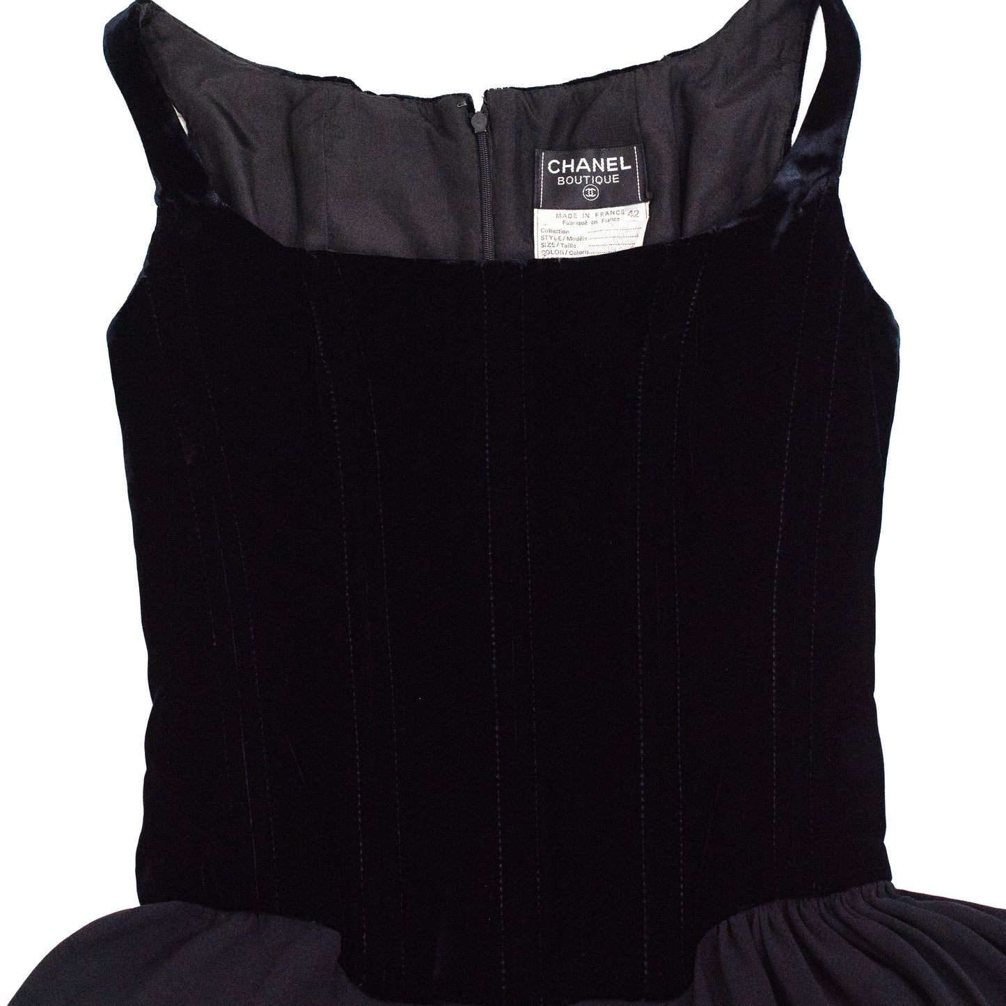 FW 1993 Long Black Corset Dress