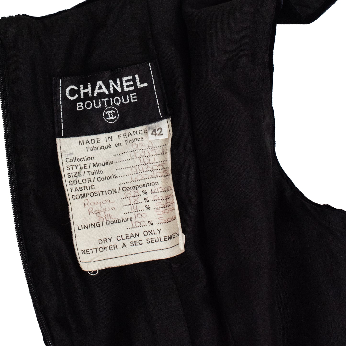 FW 1993 Long Black Corset Dress